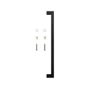 Rolltrak 600mm Matte Black Barn Door Square Single Pull Handle