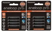 8x Panasonic Eneloop Pro - AAA NiMH Rechargeable Batteries - Made in Japan