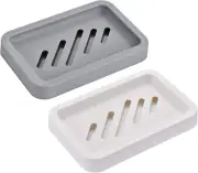 ✨2PCS Draining Soap Dishes, Dishwashing Sponge Soap Holder with Water Tray, Keep