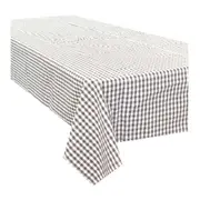 Kitchen Table Cloth Charcoal Gingham Tablecloth 150x230cm Rectangle
