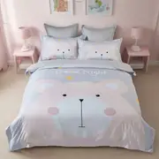 Bear Kids Quilt/Doona/Duvet Cover Set - Double Size