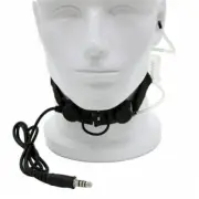 Throat Microphone CS Headset Portable Radio PTT Mic NATO Plug Earphone