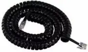 Polycom VVX 25ft 25 Black Handset Phone Cord Receiver Telephone Coil Curly Cord