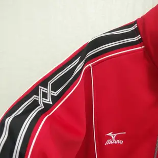三件7折🎊 Mizuno 運動外套 外套 夾克 紅黑 極稀有 老品 復古 古著 vintage