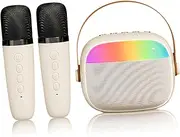 ERINGOGO Portable Karaoke Speaker Microphones Led Lighting for Toddlers Boys and Girls and Adults