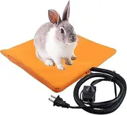Rabbit Heated Pad with Cozy Fleece Cover for Bunny Guinea Pigs Heater Heating Plate