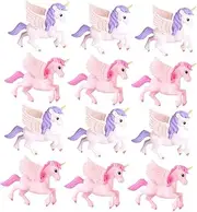 Happyyami 12pcs Mini Unicorn Garden Ornaments Safe Miniature Unicorns for Fairy Garden
