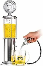 Beer Tower Dispenser Outdoor, Retro Drink Tower Dispenser in Nostalgic Chrome Design, Bar-Butler Dispenser with Dispensing Hose, Perfect for Party Bar Home(Color:A)