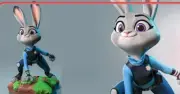UNPAINTED Judy Hopps - Zootopia Diorama 3d Printed Model Kit
