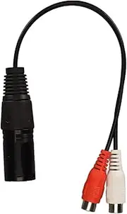XLR Male to 2 Female Y Splitter Cable 3 Pin 0.6ft Noise Reduction Sound Cable Adapter for Mixers Power Amplifier