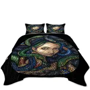 Snakes for Hair a Portrait of Medusa Coverlet