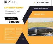 Massive 450L Black Roof Box - Unbelievable Storage for Your Next Adventure!