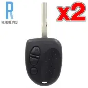 2 x To Suit Holden Commodore 3 Button Car Remote Case/Shell Key VS VX VY VZ WH