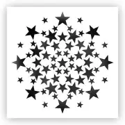 Stars Stencil - Choose a Size - Laser-Cut Reusable Plastic