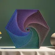 3D Printed Fractal Fidget Hexagon Desk Toy for Adults and Kids (Gradient Cyan) A