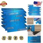 10 Sheets Peel and Stick Mosaic Backsplash Tile - Brushed Blue & Frosted Finish
