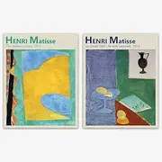 Abstract Matisse Poster Vintage Still Life Wall Art Matisse Prints Matisse Canvas Painting for Home Art Picture Matisse Decor 50x70cmx2 No Frame