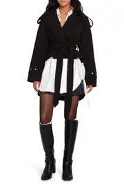 Belle & Bloom Fast Car Crop Trench Coat