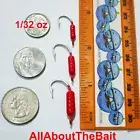 50 pack - 1/32oz - RED - Yellowtail Snapper Jigs - Mustad Saltwater Hook