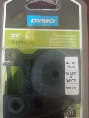 DYMO Standard D1 Labeling Tape, LabelManager Label, 3/4" , Black Print
