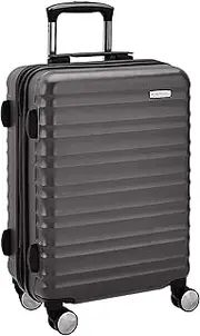 [Amazon Basics] Premium Hardside Spinner Luggage with Built-in TSA Lock, Carry On 55cm, Black