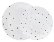 1 Corelle VIVE POLKA DOTTIE Choose: DINNER or LUNCH PLATE *Gray Black Red Dots