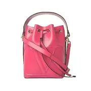 Valentino Garavani VLogo Walk Drawstring Bucket Crossbody Bag Pink Calf Leather