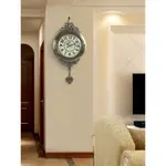 新款歐式復古輕奢客廳家用掛鐘美式鐘錶掛錶餐桌掛牆時鐘