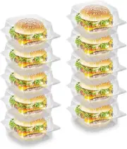 [240 Count] 5" Containers Clear Hinged Plastic Food Take Out To-Go/Clamshell