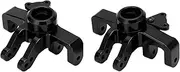 1/6 RC Steering Cup, CNC 3D Texture Two Holes Design Simple Operation 1/6 Metal Steering Knuckle for RC Car(black)