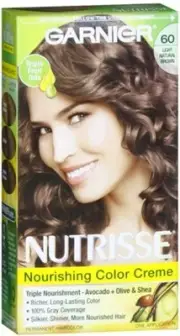 Garnier Nutrisse Haircolor - 60 Acorn (Light Natural Brown) 1 Each (Pack of 2)