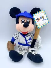 -P NEW THE DISNEY STORE BEANIE BEAN BAG PLUSH MICKEY MOUSE BASEBALL PLAYER