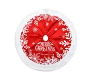 C347 122cm Red Letter Christmas Tree Skirt Christmas Tree Mat Christmas Tree Skirt Xmas Holiday Decorations