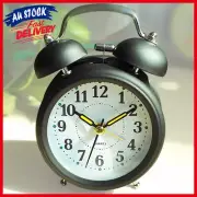 Twin Bell Retro Desk Analogue Clocks Alarm Clock Loud Vintage Bedside Battery