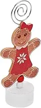 Angoily Christmas Gingerbread Holder Multifunctional Memo Note Clip Stand for Holiday Table Decor Versatile Card Holder for Weddings Birthdays and Special Events