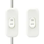 Inline Cord Switch, Lamp Control Appliance Switch Rocker, AC 250V 6A On White