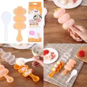 US 2-4 Pack DIY Rice Ball Mould with a Mini Paddle Rice Ball Lunch Maker Mold