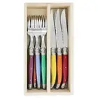 NEW Laguiole Debutante Steak Set Assorted Colours 12pce