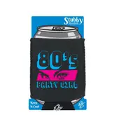 80S Party Girl Retro - Funny Novelty Stubby Holder With Base