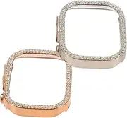 LIFKICH 2pcs Bling Watch Case Protector for Scratch Hollow Cover Lightweight Design Easy Access to Buttons Classic Starlight Finish