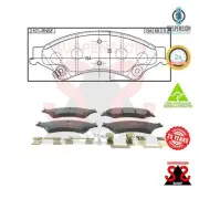 Front Axle Brake Pad Set, Disc Brake Suit FORD AUSTRALIA Ranger 2.2 TDdi (PX)