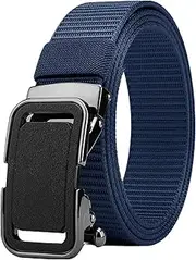 [Dcvmvmn] Unisex Casual Canvas Belt Men's Nylon Belt Metal Buckle Automatic Belt Adjustable Canvas Web Belt, 7