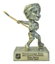 FANTASY HOCKEY LAST PLACE BOBBLE HEAD TROPHY AWARD COLOR LOGO P*59441GS ~