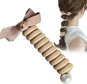Spiral Hair Ties For Women,Hair Rope Headband Bow-Tie Ponytail Holders - Elastic Waterproof Coil Hair Ties Ponytail Straps for Girls, Kids, Thick And Curly Hair