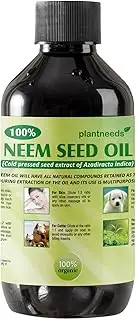 Plant Needs Neem Oil 250 ml | 100% Organic Cold Pressed Neem Seed Oil | Multi Purpose Neem Oil | Neem Oil for Hair | Neem Oil for Skin | Neem Oil Fertiliser