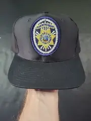 Vintage Marina Public Safty Officer Snapback Hat Cap, Nissin Cap