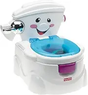Fisher-Price Meine Erste Toilette | Kinder WC Baby Töpfchen mit Musik & Lustigen Sätzen | Kinder Töpfchen Baby Toilette mit Toilettensitz Kinder | Tragbare Kindertoilette | Deutsche Version, P4326