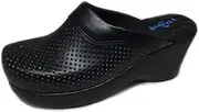 [terlik sabo ortopedik terlik] Terlik Sabo Wedge Sole ST066 Leather Womens Clogs Mules Slippers Sabot Shoes