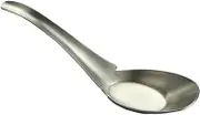 BEBEMOKO 1Pc Stainless Steel Soup Spoon Thicken Sauce Spoon for Kitchen Utensils Smooth Design Elegant Tableware Silver Finish