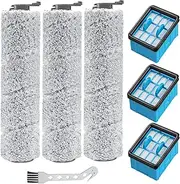 3882 Brush Roll and Filter Replacement Parts Compatible with Bissell CrossWave OmniForce wet dry vacuum 3882 3883, 7 Packs for BISSELL CrossWave Multi-Surface Accessory Kit, Part No. #4046